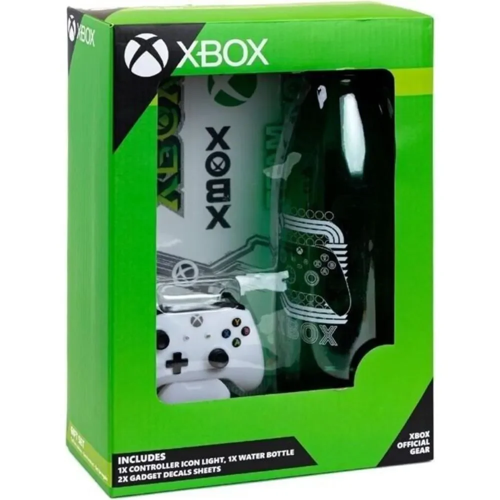 XBOX Official Gear Gift Set: Controller Icon Light, Water Bottle, Decal‎ Sheets